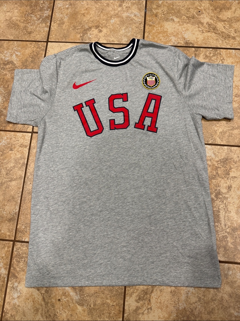 Men's Nike Team USA Olympic Heritage Ringer T- shirt  size small